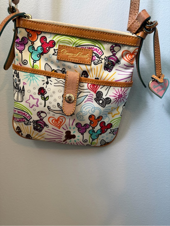 Dooney & Bourke Handbags - Disney Dooney Bourke Sketch Crossbody Bag Heart Charm Mickey Castle Nylon Purse